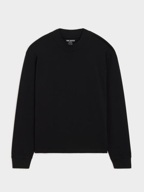 TODD SNYDER Boxy Jersey Mockneck Tee
