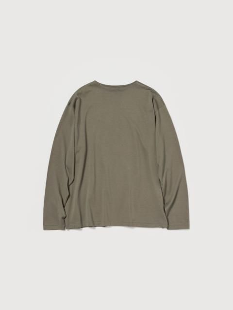AURALEE LUSTER PLAITING BOAT-NECK L/S TEE