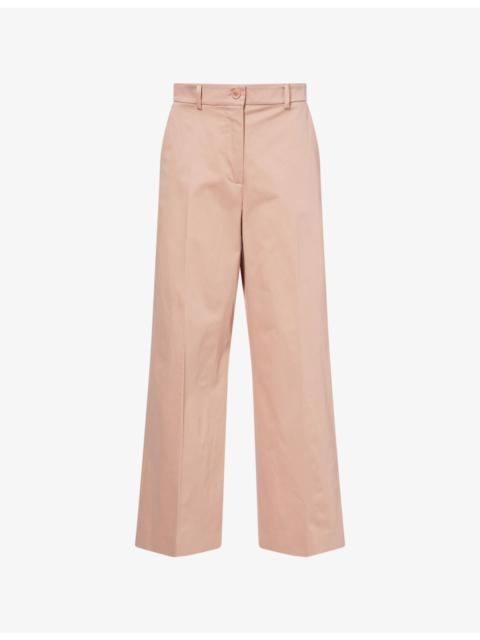 WEEKEND Max Mara Regular-Fit Wide-Leg Cotton Trousers