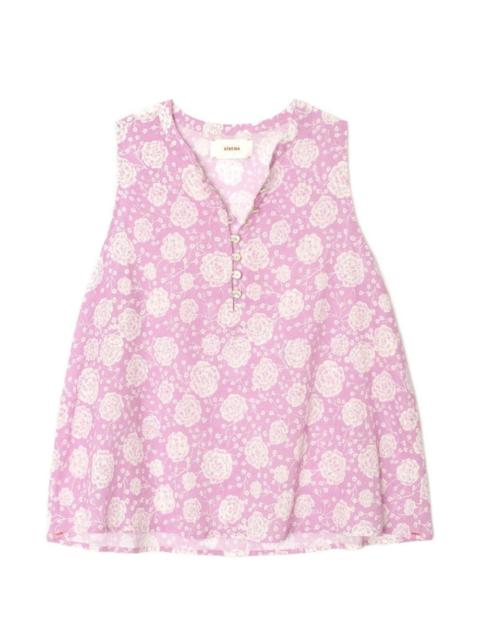 XÍRENA floral V-neck top