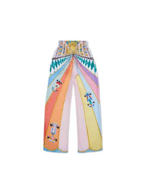 CASABLANCA La Course Ideale Printed Silk Trouser