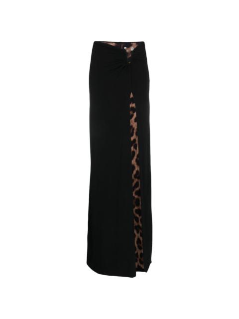 ruched maxi skirt