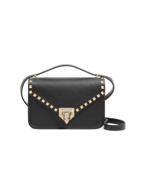 Valentino Women's Rockstud Small Shoulder Bag in Grainy Calfskin - Black