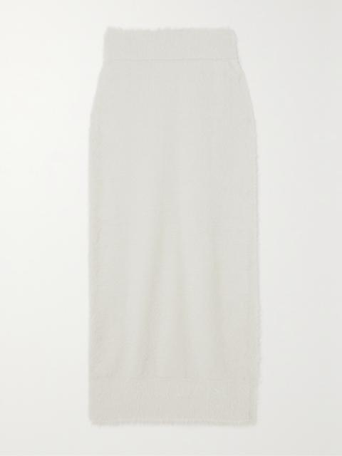 Dries Van Noten Brushed Knitted Midi Skirt