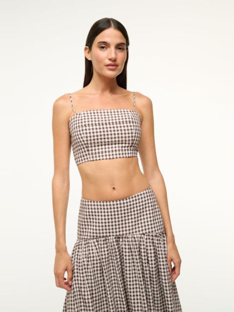STAUD STAUD FEDERICO TANK DARK CHOCOLATE GINGHAM