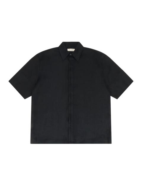 entire studios OJAI SHIRT BLACK LINEN