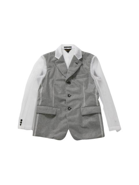 Comme Des Garçons transparent-panelling blazer