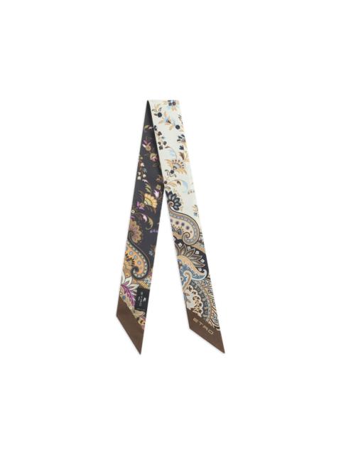 Etro silk twill Paisleyina with floral motif