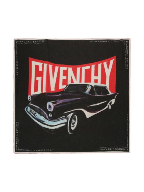 Givenchy Givenchy Car Logo Print Scarf 'Black'