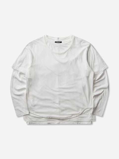 UNDERCOVER Men's Layered Zipped Longsleeve T-Shirt White