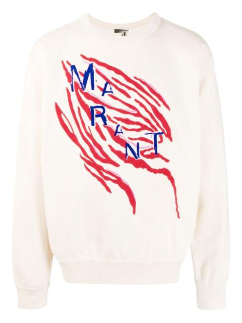 Isabel Marant tiger-stripe embroidered sweatshirt
