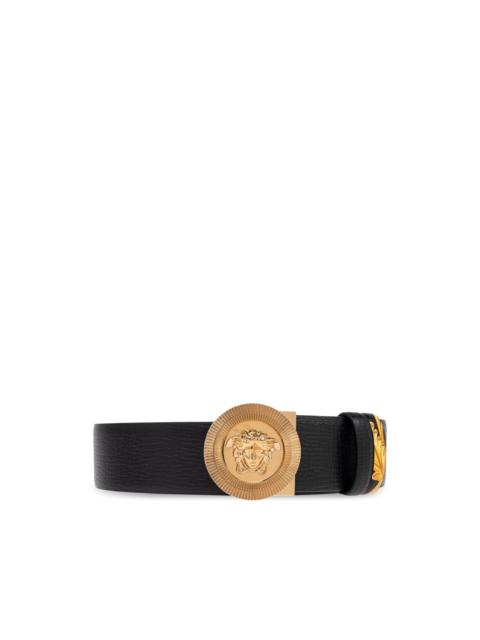 VERSACE Medusa-buckle leather belt