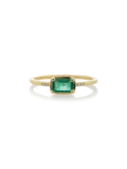 ILA Karina 14K Gold, Emerald and Diamond Ring green