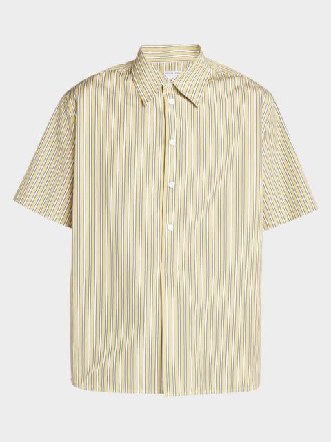 Bottega Veneta Men's Outline Stripe Poplin Sport Shirt