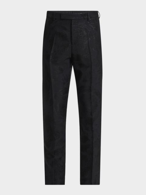 【送料&関税込】Versace Formal Responsible Trousers VERSACE Barocco Jacquard Formal Pants | REVERSIBLE