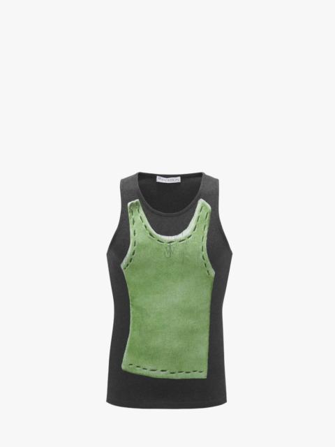 JW Anderson CLAY TROMPE L'OEIL PRINTED TANK TOP