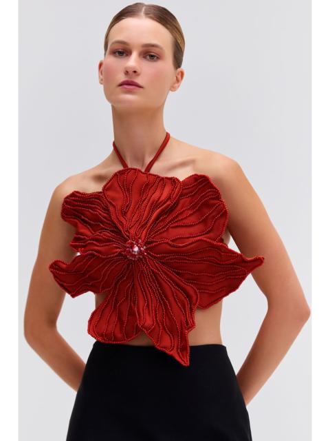 PatBO HAND-BEADED FLOWER TOP