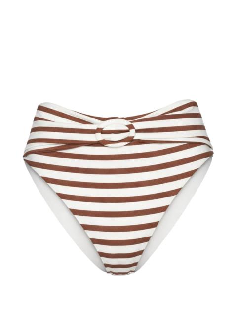 Cult Gaia alouette striped buckle bikini bottom