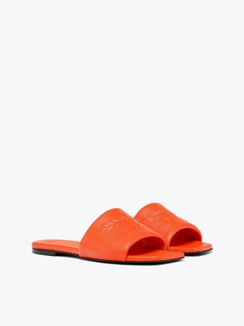 MCM Laurel Flat Sandals in Lamb Leather