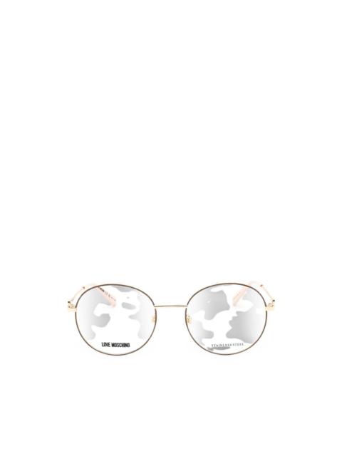 Moschino round-frame glasses