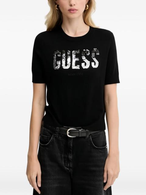 GUESS USA sequin short-sleeve T-shirt