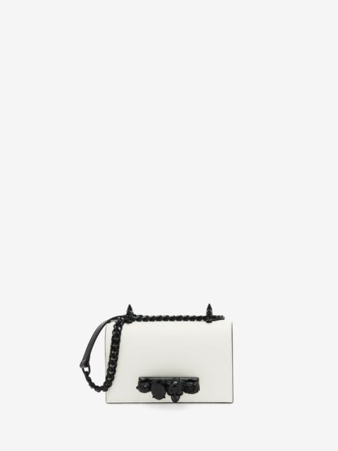 Women's Mini Jewelled Satchel in Soft Ivory