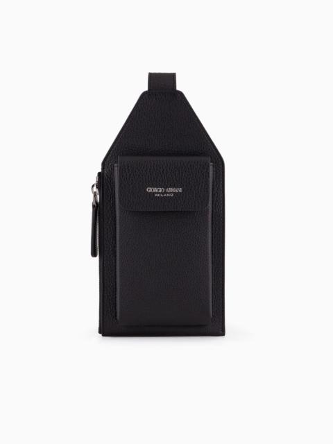 GIORGIO ARMANI Printed leather smart phone case