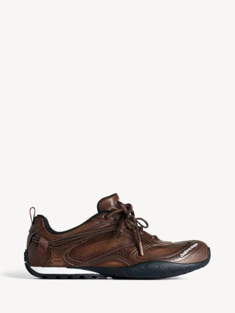 BALENCIAGA Men's Radar Leather Sneaker in Brown/black