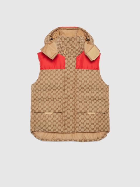 GUCCI GG cotton canvas quilted vest