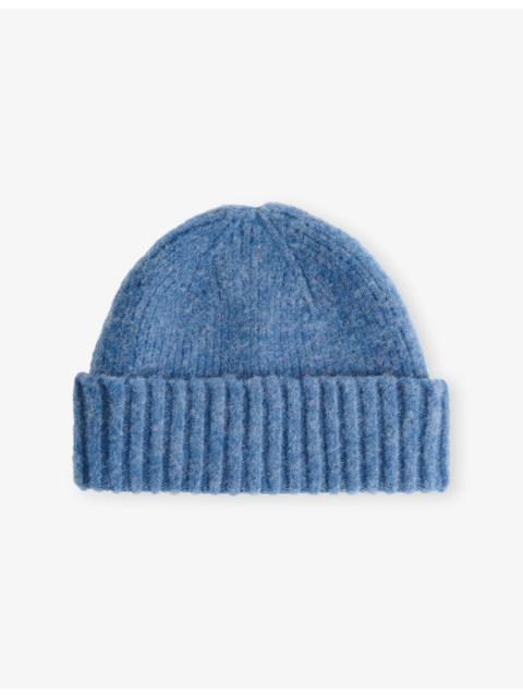 WHISTLES Ribbed Brushed Wool Beanie Hat