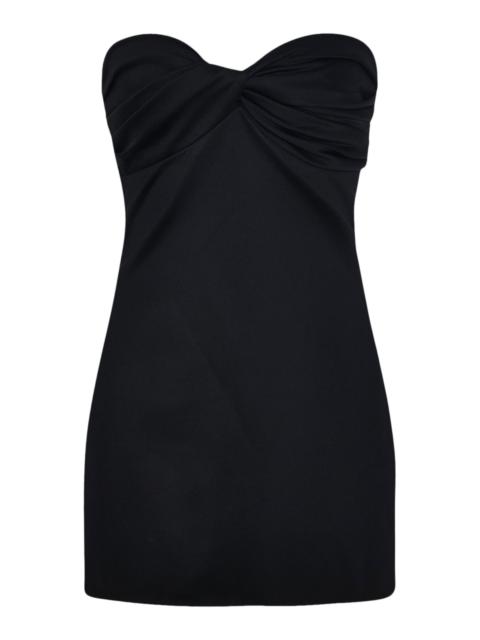 ROSETTA GETTY Twisted Strapless Stretch-Nylon Top black