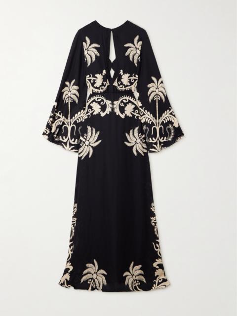 Johanna Ortiz Legenda Del Tiempo Printed Silk-georgette Maxi Dress