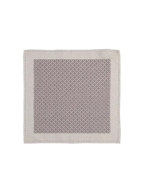 Brunello Cucinelli geometric-print poquet square