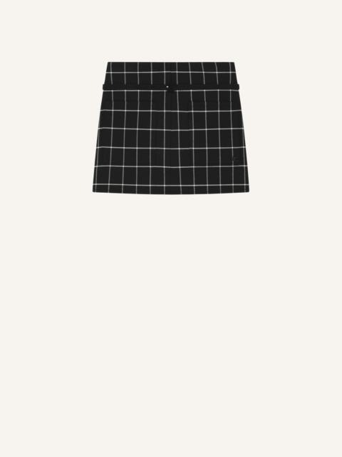 courrèges 2-POCKET CHECKED SKIRT