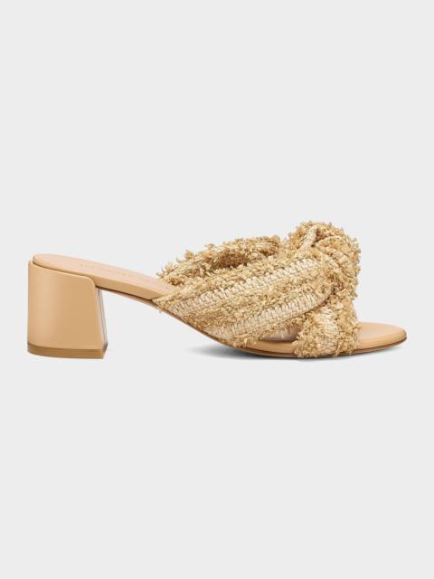 Stuart Weitzman 50mm Soplaya Knotted Mule Sandals