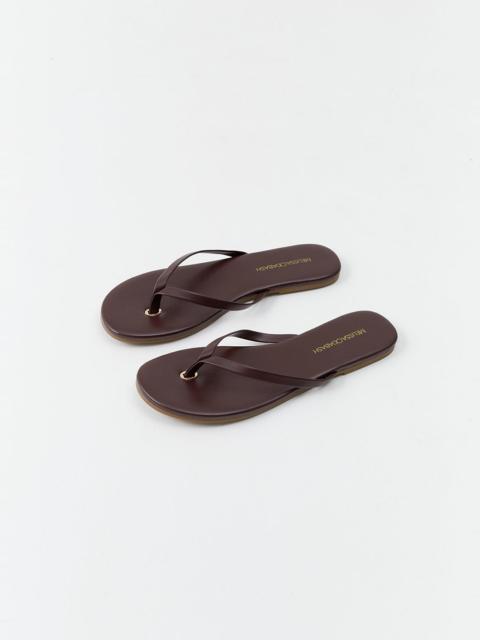 MELISSA ODABASH SANDALS DARK BROWN