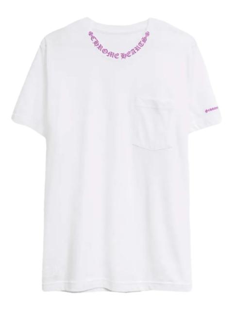 Chrome Hearts logo-collar pocket T-shirt