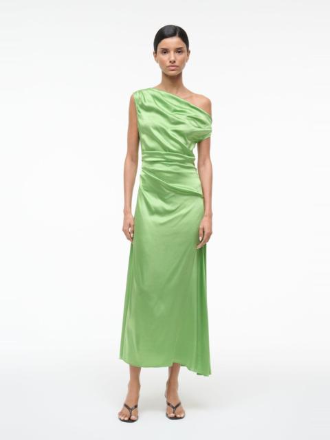 STAUD STAUD PHARE SILK DRESS SPROUT