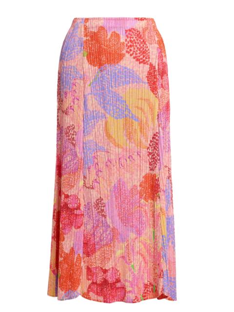 Pleats Please Issey Miyake Women's Foggy Forest Plissé Midi-Skirt - Pink
