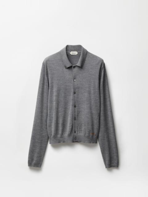 VERSACE Embroidered Wool Knit Cardigan