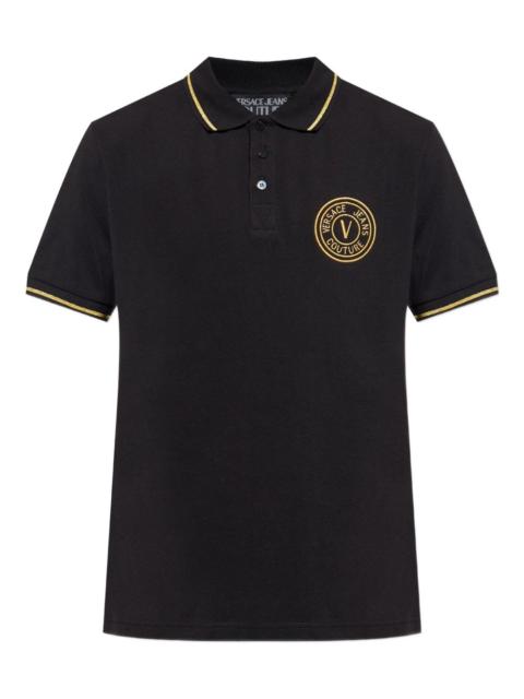 VERSACE JEANS COUTURE logo-embroidered polo shirt