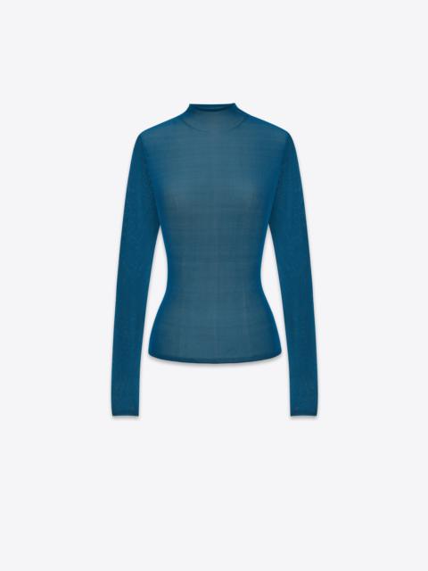 SAINT LAURENT high neck top in silk