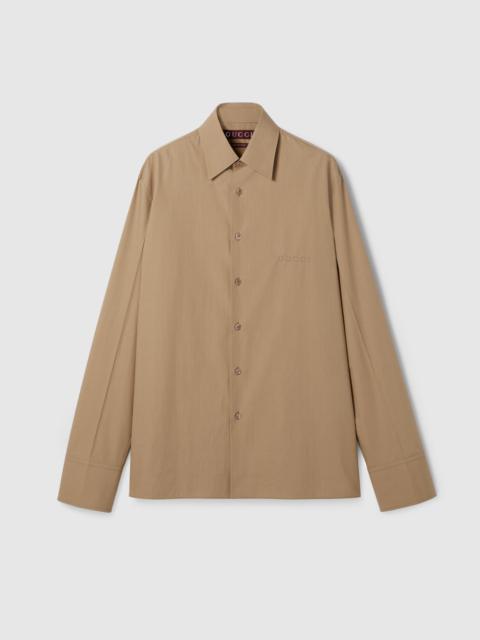 GUCCI Embossed cotton poplin shirt