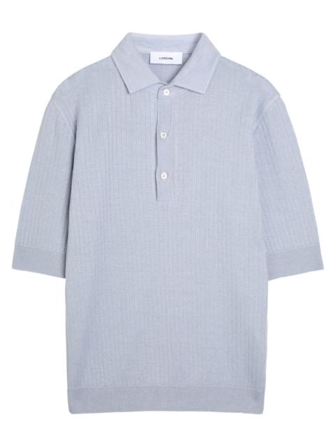 LARDINI Lardini Ribbed Linen-blend Polo Shirt
