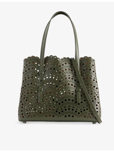 Alaïa Mina 25 Cut-Out Pattern Leather Tote Bag