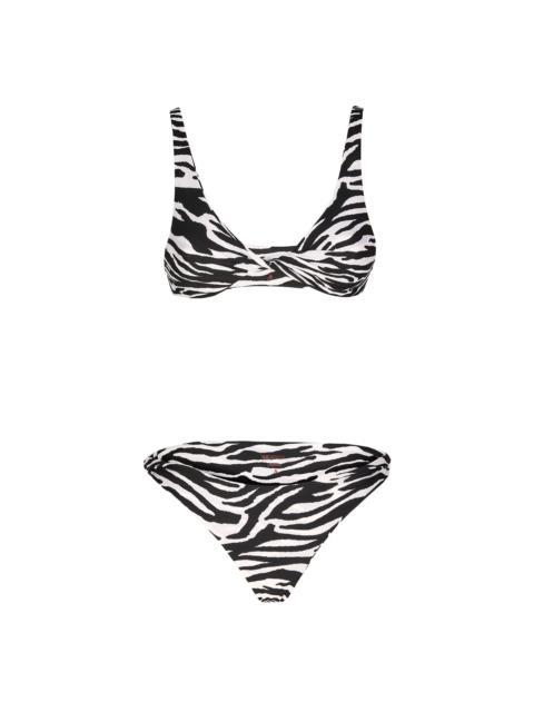 THE ATTICO BLACK AND WHITE BIKINI