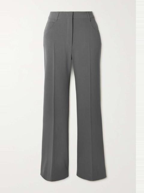 Cropped stretch-twill flared pants