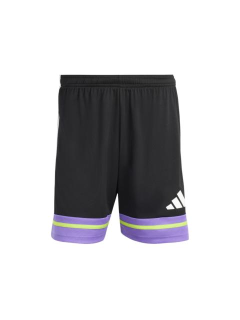 adidas adidas Squadra 25 Shorts Black Purple Rush Semi Solar Slime