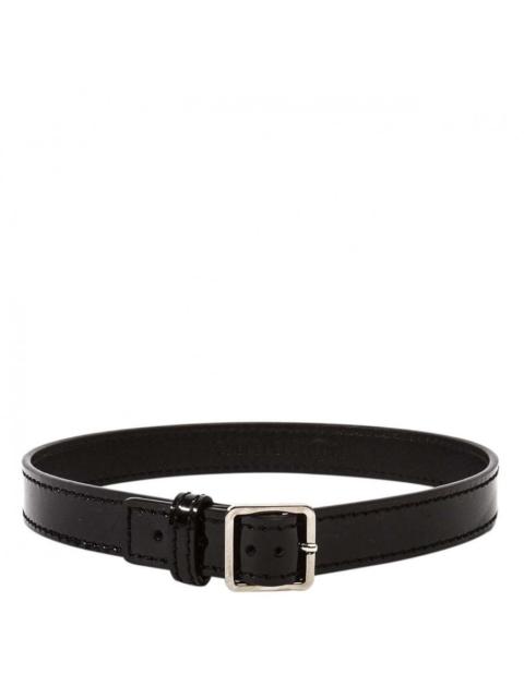 Patent Soft Leather Bracelet Black in Black