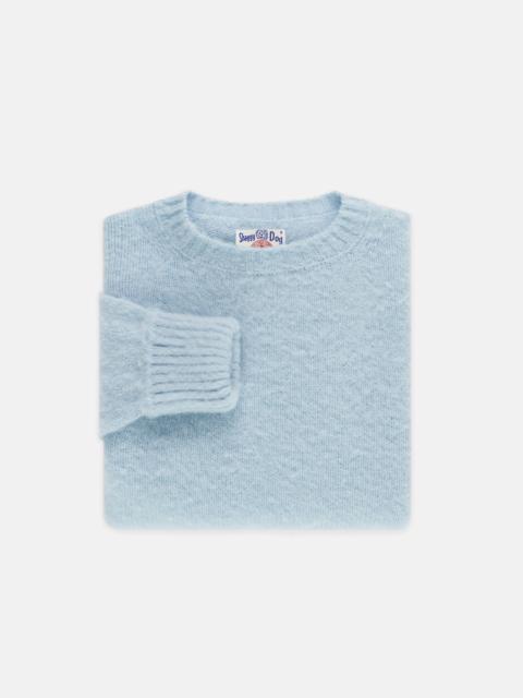 J. PRESS MADE-IN-SCOTLAND CHINA BLUE SHAGGY DOG SWEATER - CLASSIC FIT